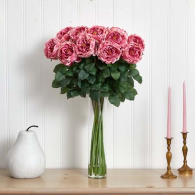 Fancy Rose Silk Flower Arrangement