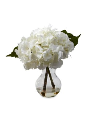 Blooming Hydrangea with Vase Arrangement