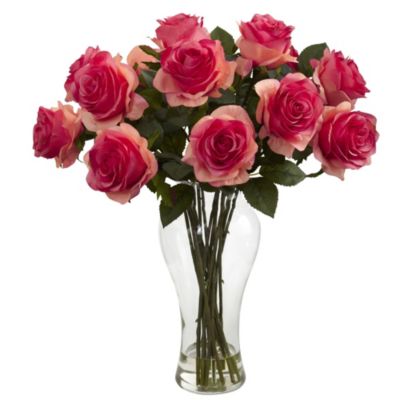 Blooming Roses with Vase