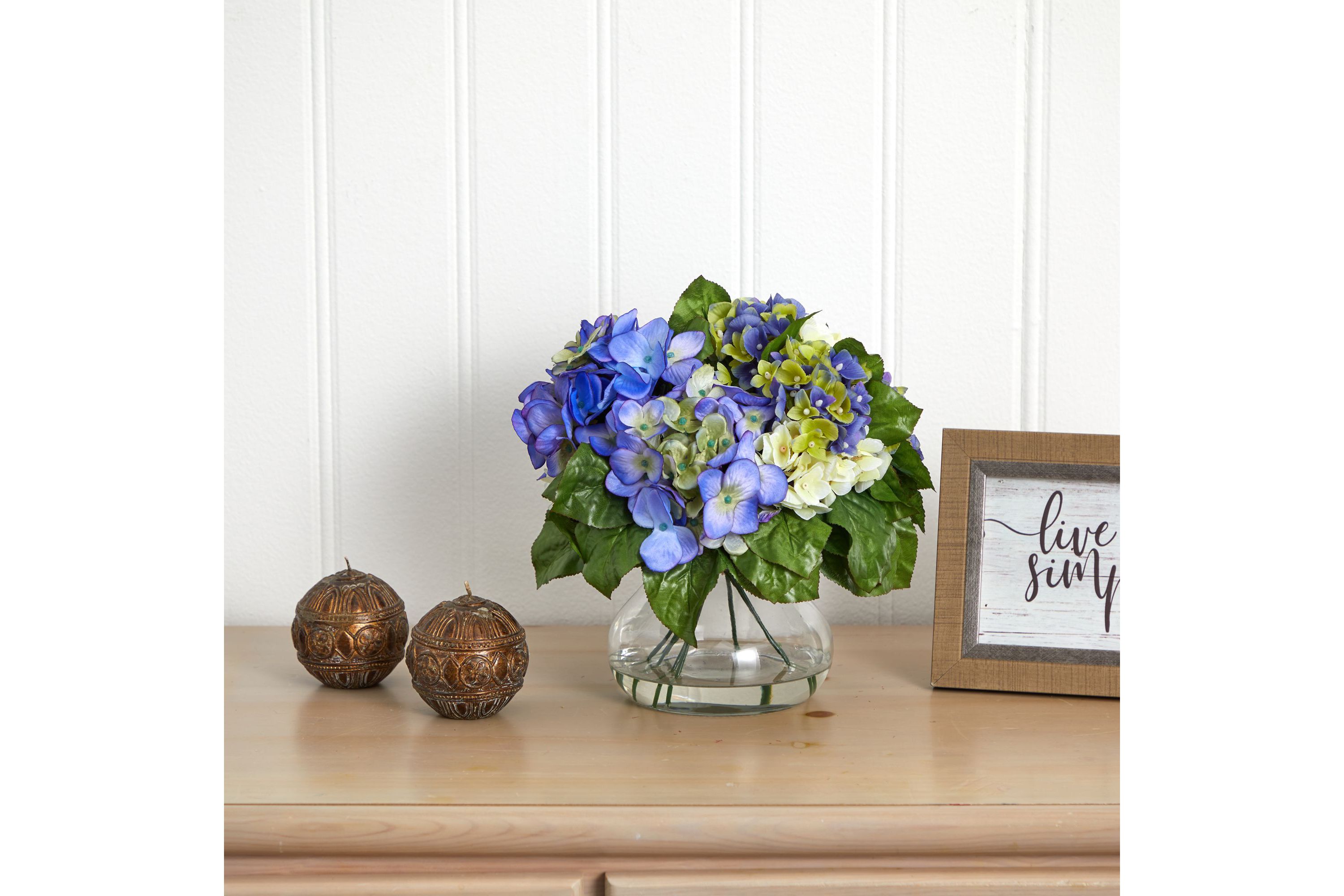 Mixed Hydrangea with Vase