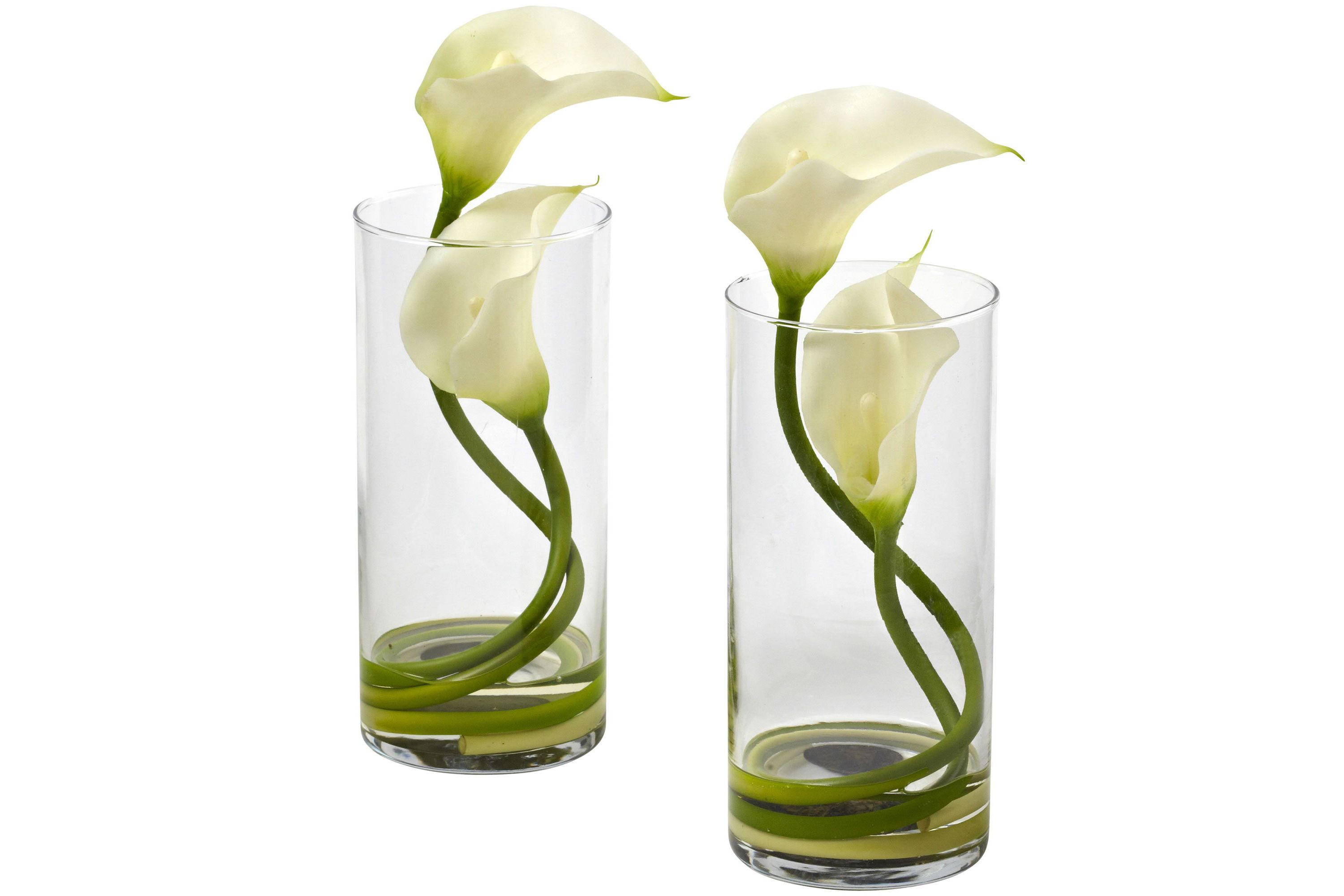 Double Calla Lily with Cylinder (Set of 2)