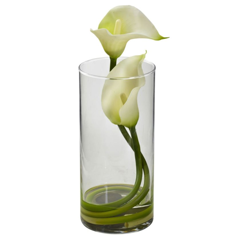 Double Calla Lily with Cylinder (Set of 2)