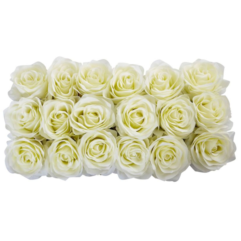 Dozen Silk Roses in Ceramic Rectangular Planter