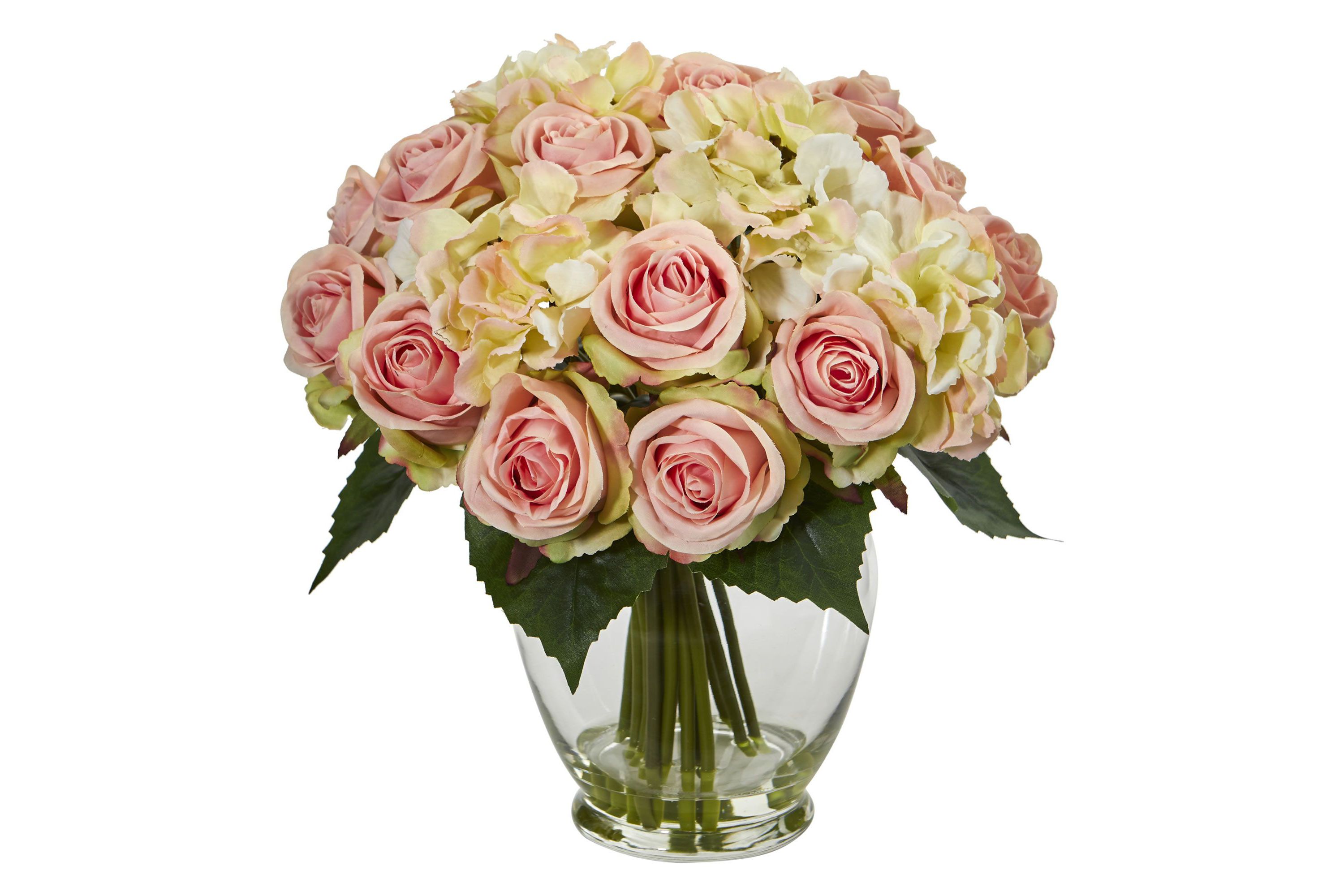 Rose and Hydrangea Bouquet Artificial Arrangement