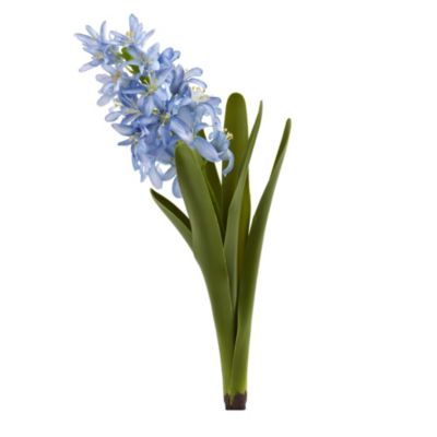 Nearly Natural 13-Inch Hyacinth Artificial Flower (Set of 4), Blue