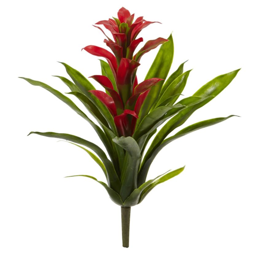 15-Inch Bromeliad Artificial Flower (Set of 4)