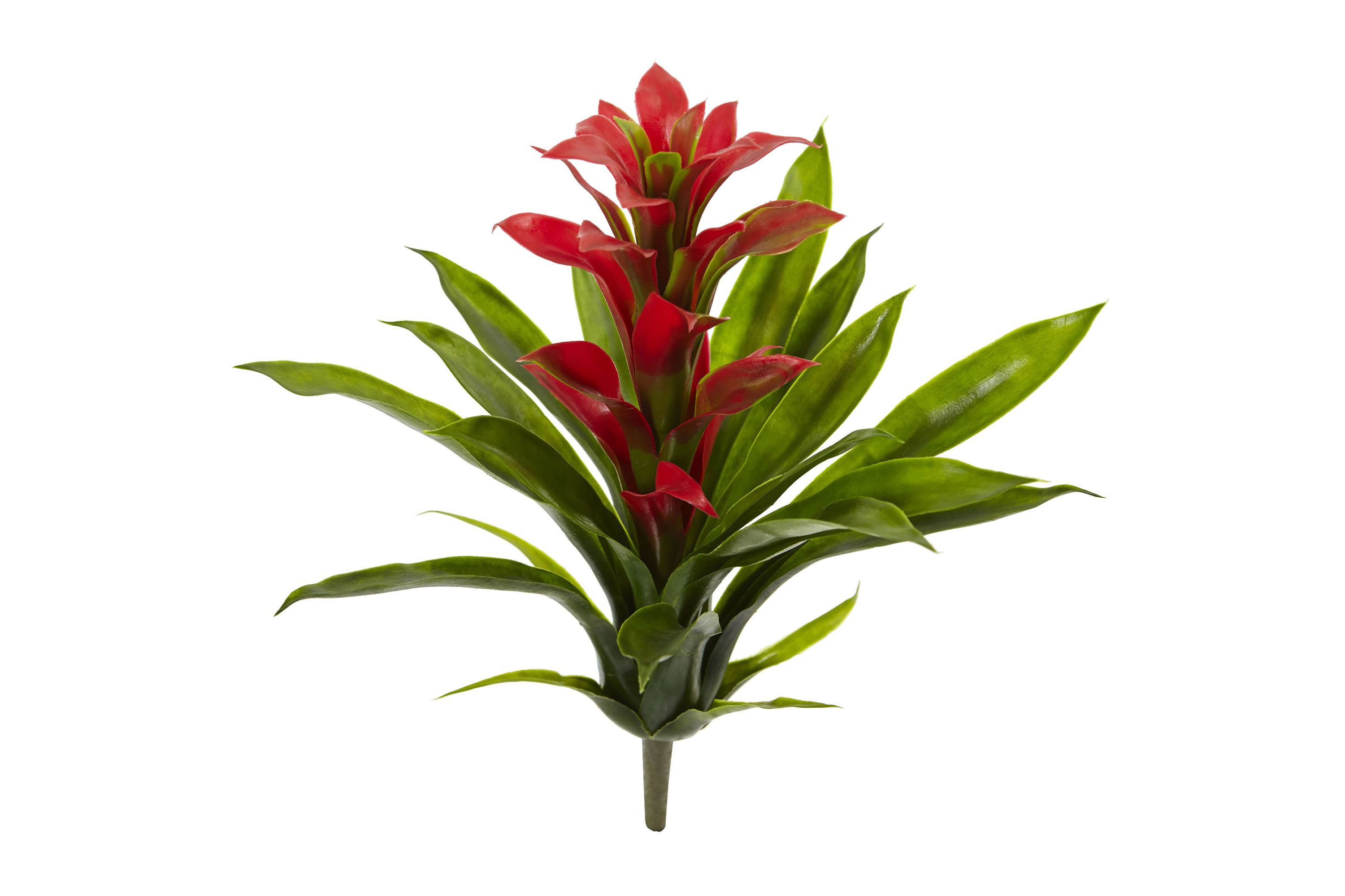 15-Inch Bromeliad Artificial Flower (Set of 4)