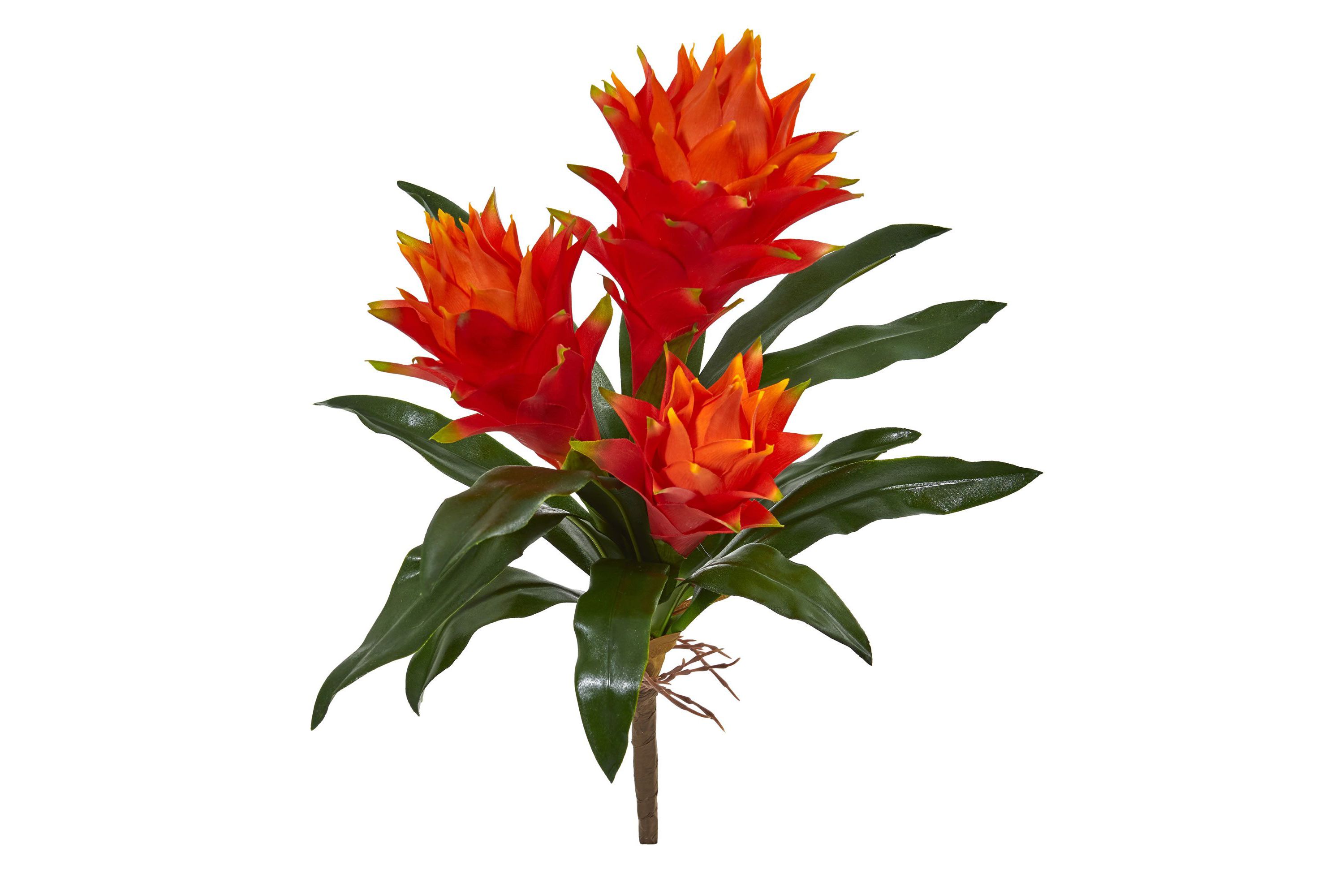 16-Inch Double Bromeliad Artificial Flower (Set of 6)