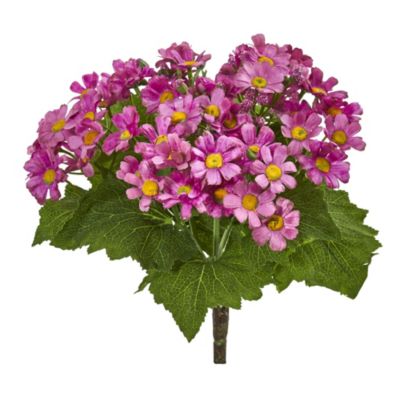 Nearly Natural Daisy Bush Artificial Flower (Set of 6)