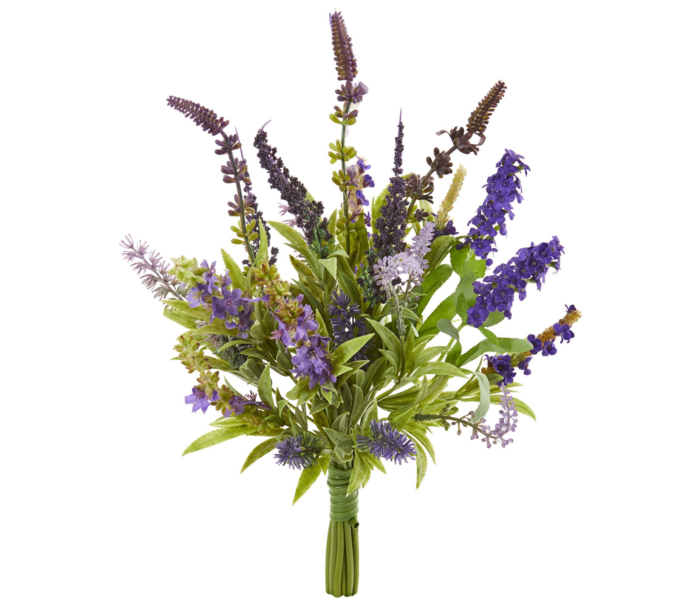 15-Inch Lavender Artificial Flower Bouquet (Set of 3)