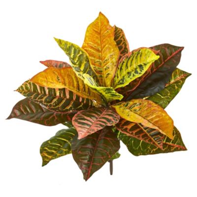 21-Inch Garden Croton Artificial Plant (Real Touch) (Set of 4)
