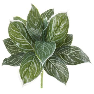 Nearly Natural 21-Inch Silver Aglaonema Artificial Plant (Real Touch) (Set of 6), Green