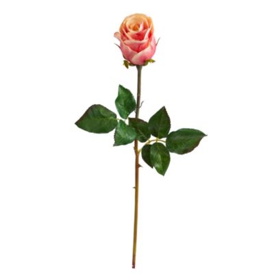 Nearly Natural 21-Inch Rose Bud Artificial Flower (Set of 6)