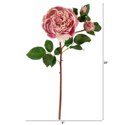 22-Inch Rose Artificial Flower (Set of 6)