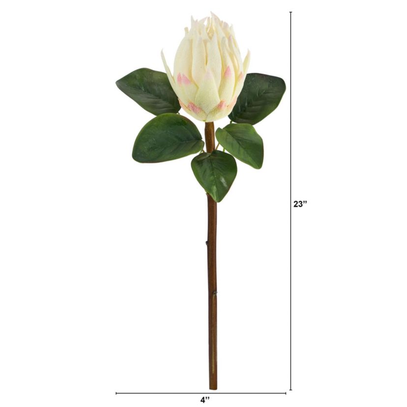 23-Inch King Protea Artificial Flower (Set of 4)