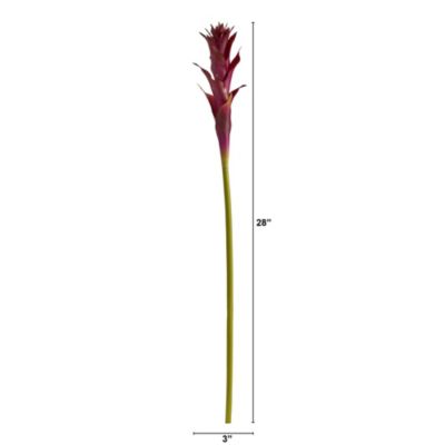 28-Inch Mini Star Bromeliad Artificial Flower (Set of 6)
