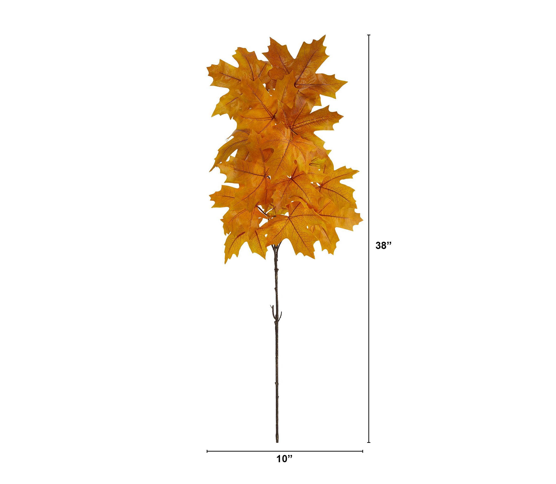 38-Inch Autumn Maple Leaf Artificial Flower (Set of 6)