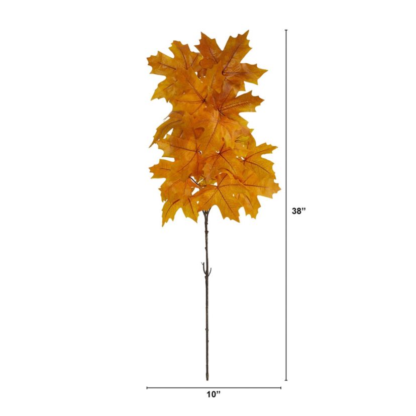 38-Inch Autumn Maple Leaf Artificial Flower (Set of 6)