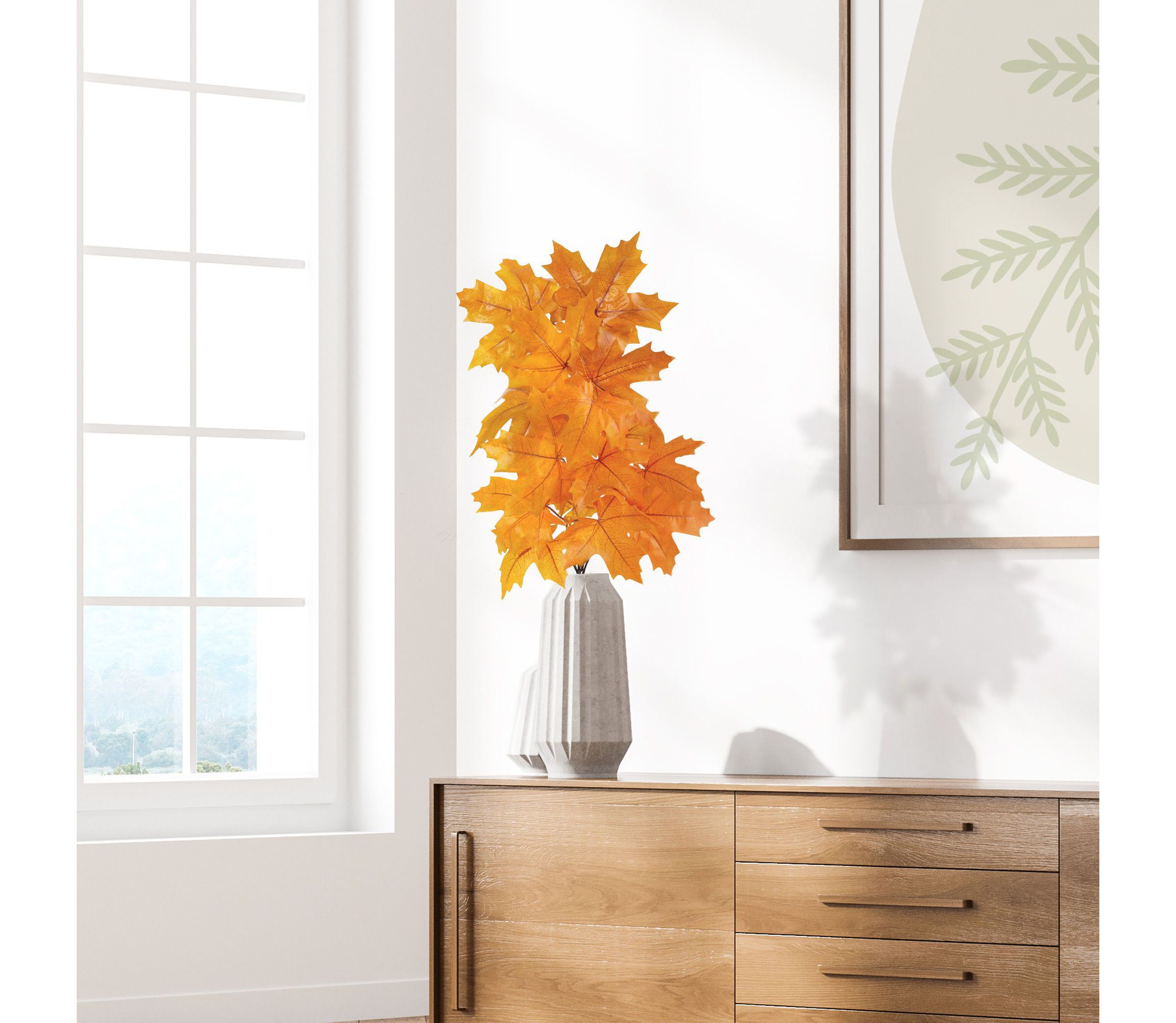 38-Inch Autumn Maple Leaf Artificial Flower (Set of 6)