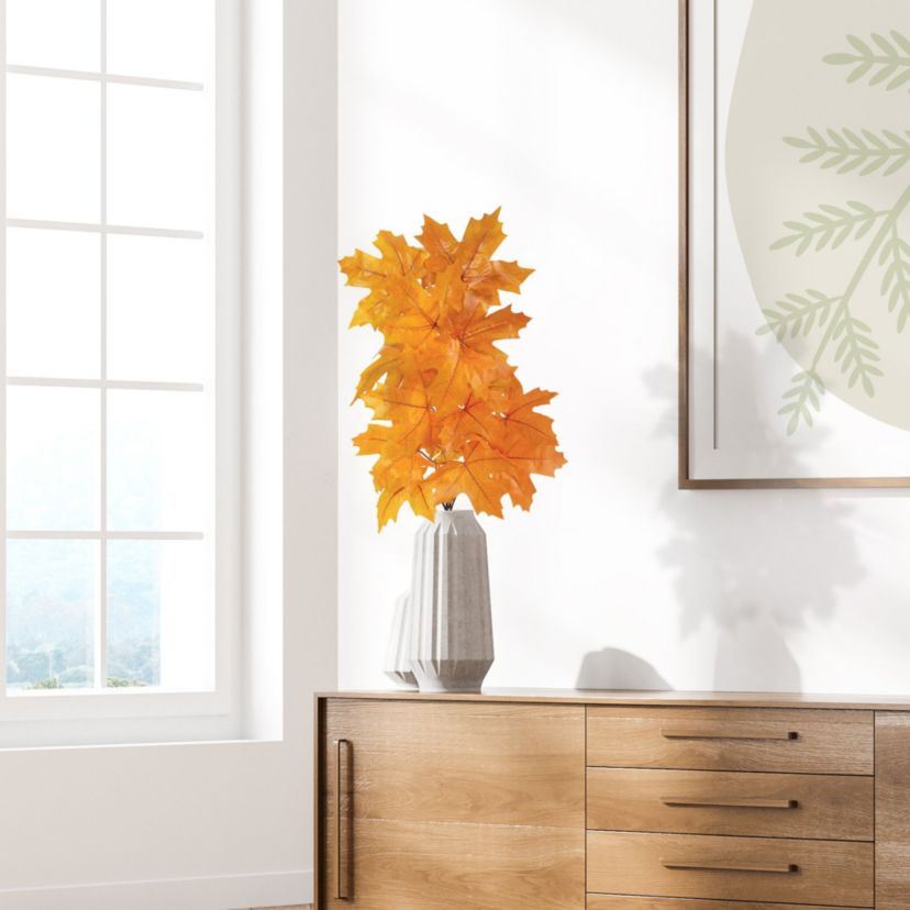 38-Inch Autumn Maple Leaf Artificial Flower (Set of 6)