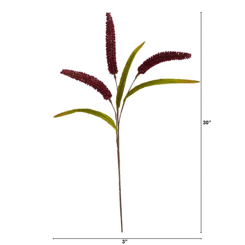 30-Inch Sorghum Harvest Artificial Flower (Set of 12)