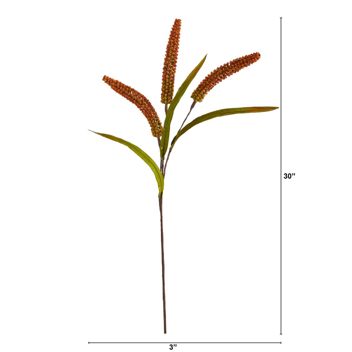 30-Inch Sorghum Harvest Artificial Flower (Set of 12)