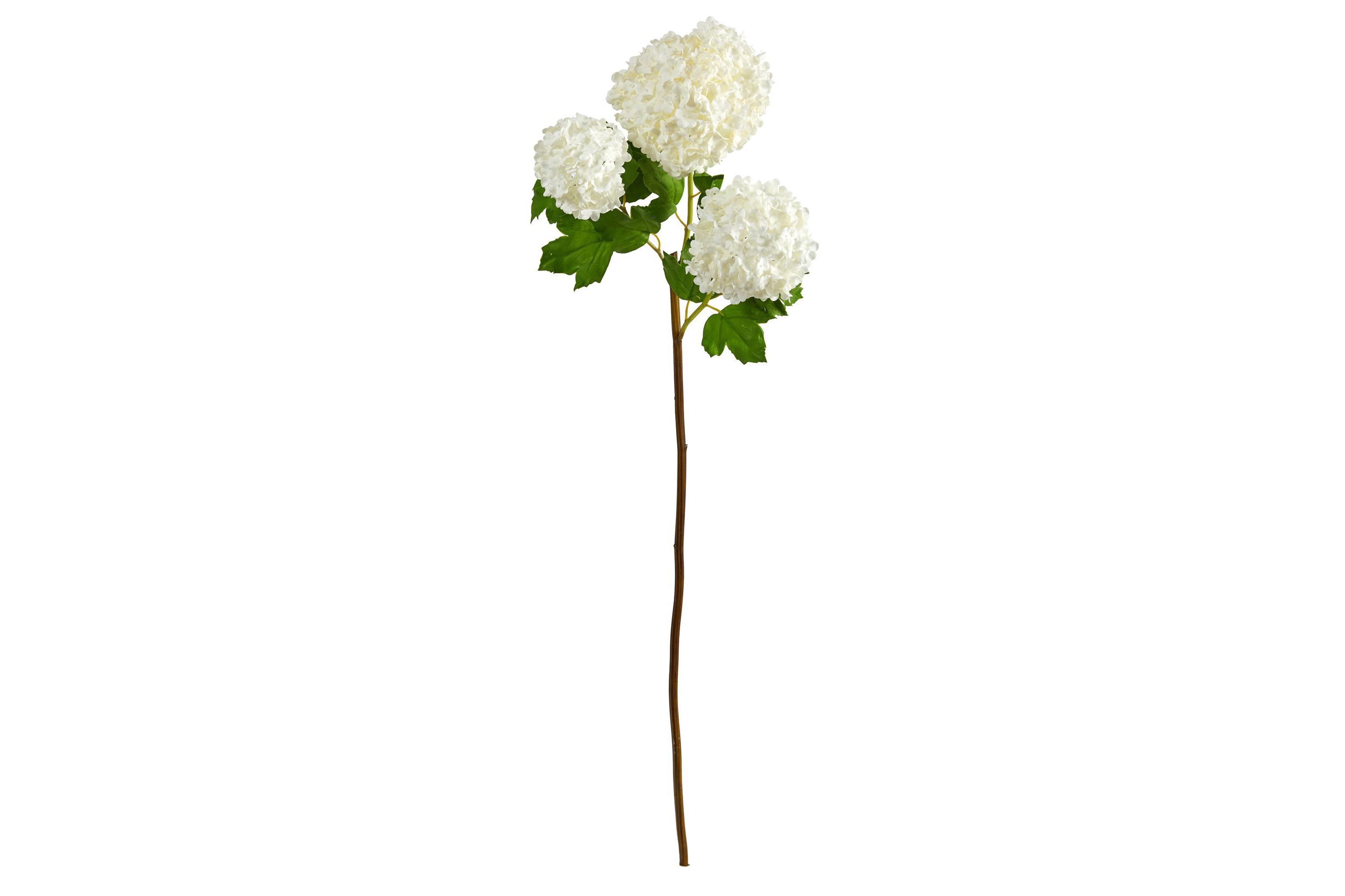33-Inch Snowball Hydrangea Artificial Flower (Set of 2)