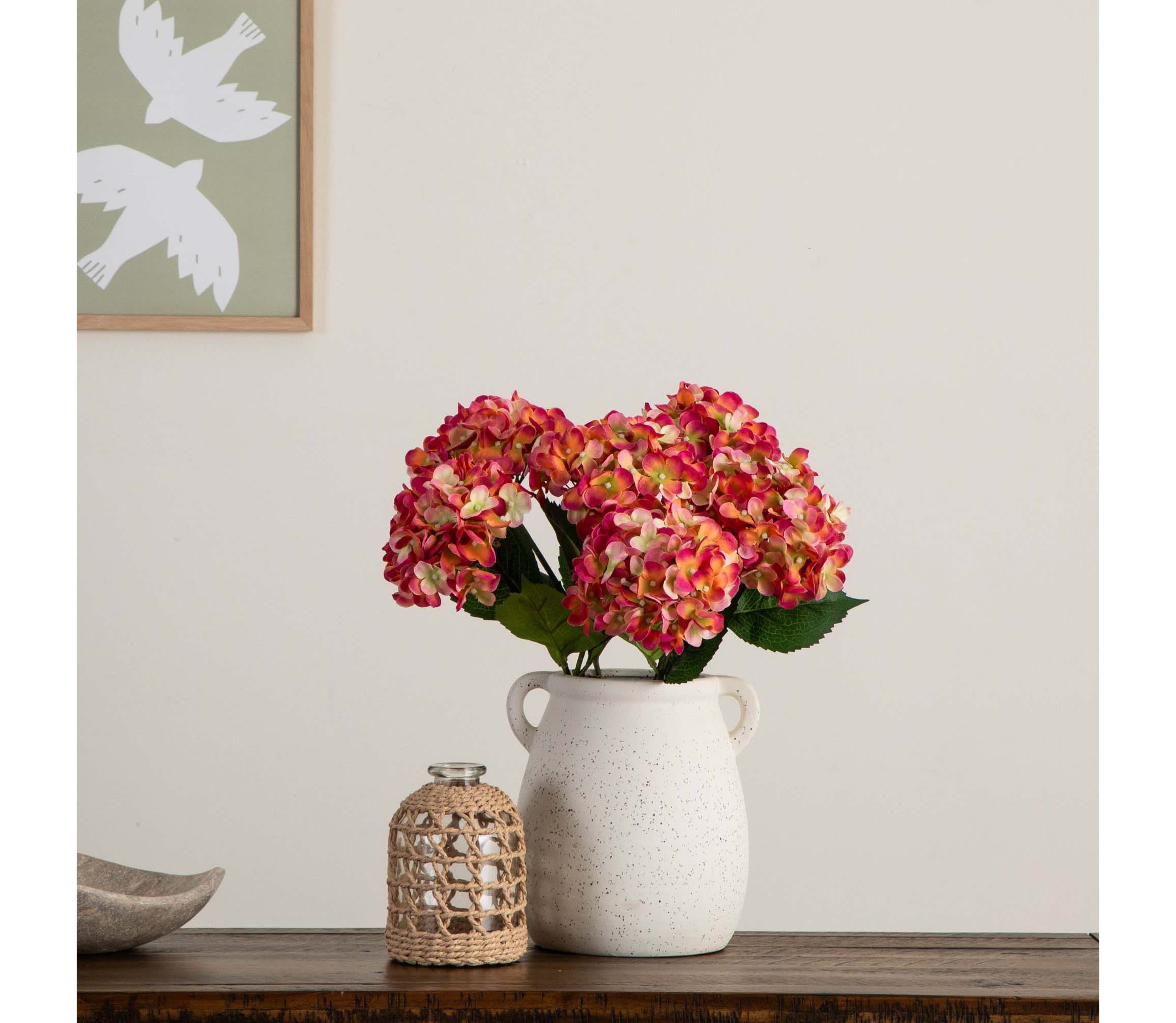 20in. Artificial Hydrangea Flower Stems, Set of 3