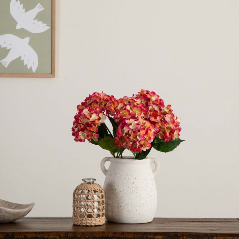 20in. Artificial Hydrangea Flower Stems, Set of 3