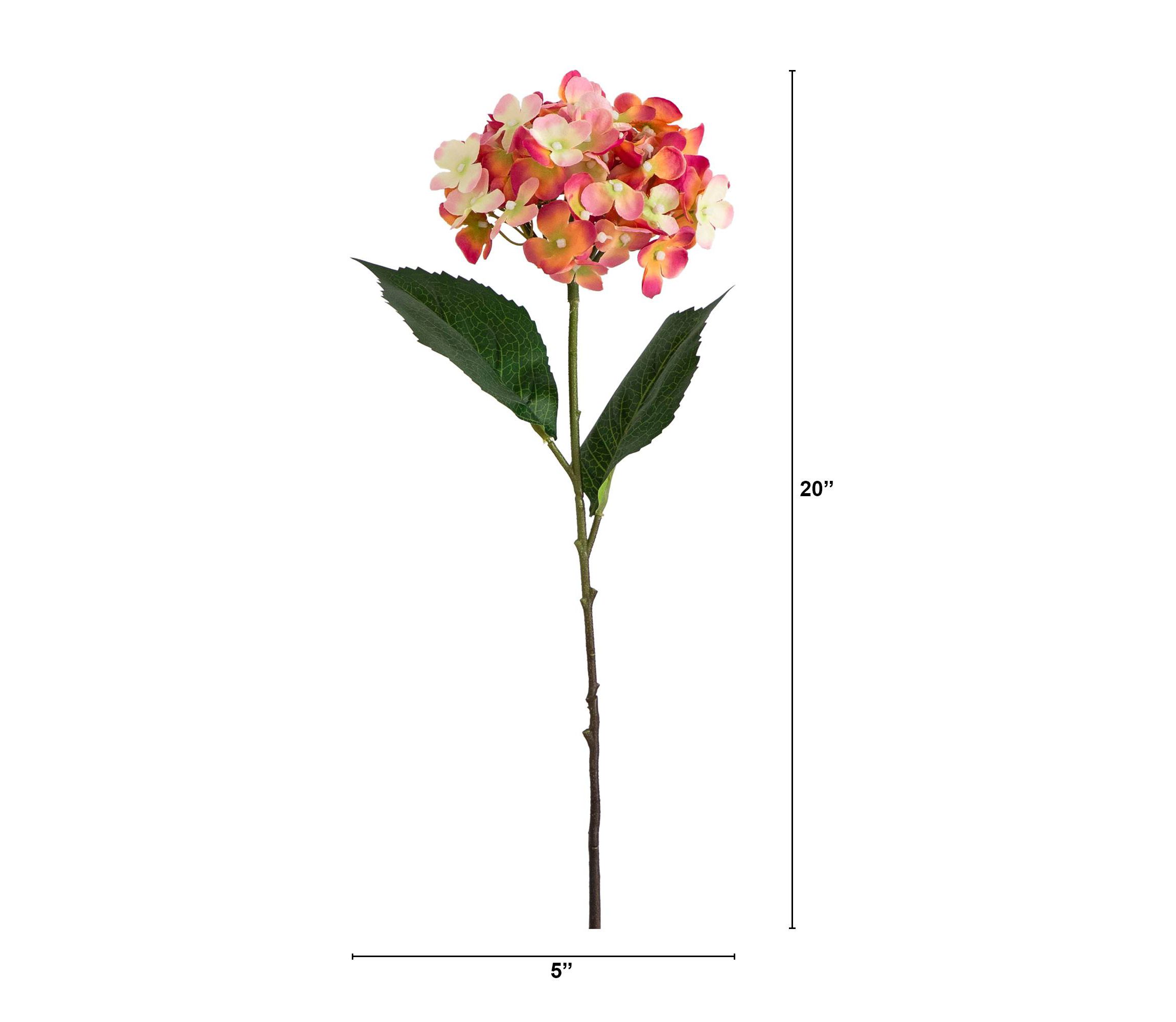 20in. Artificial Hydrangea Flower Stems, Set of 3