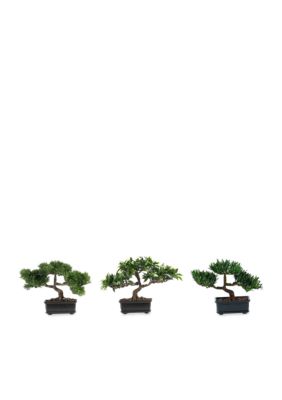 Nearly Natural 12-in. Bonsai Silk Plant Collection, Green