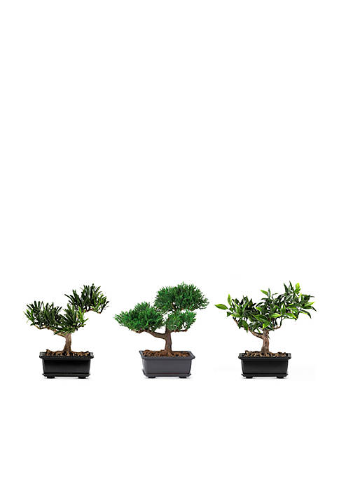 Nearly Natural 8.5-in. Bonsai Silk Plant Collection