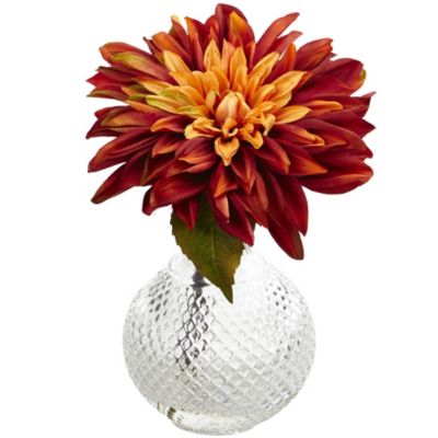 Dahlia with Decorative Vase (Set of 3)