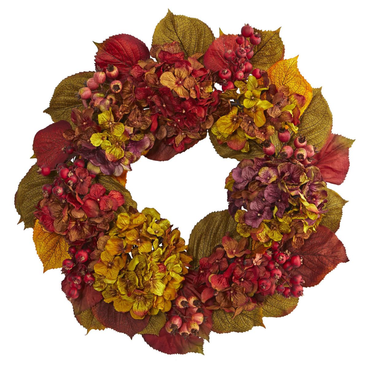 24-Inch Fall Hydrangea Wreath