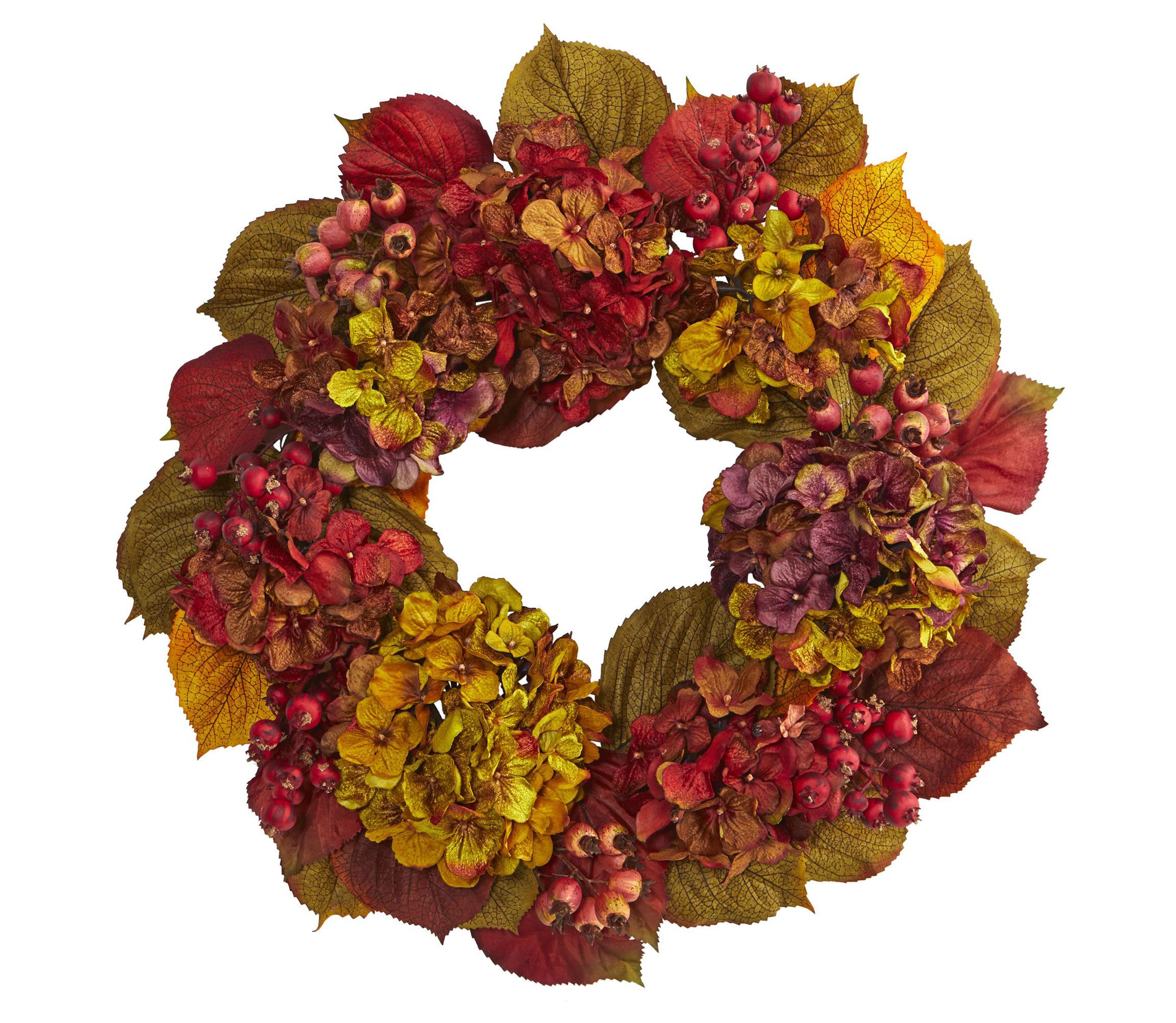 24-Inch Fall Hydrangea Wreath