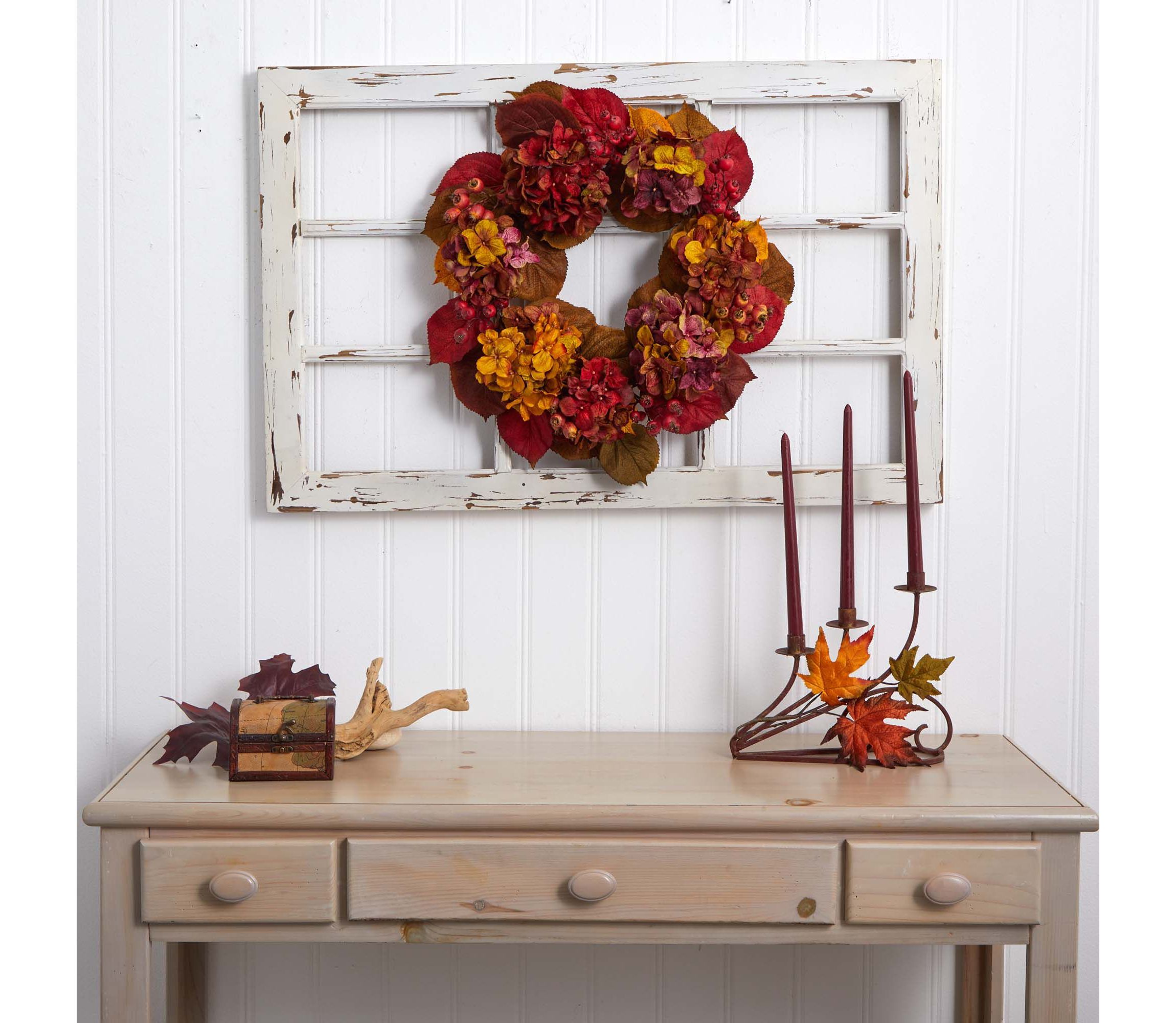 24-Inch Fall Hydrangea Wreath