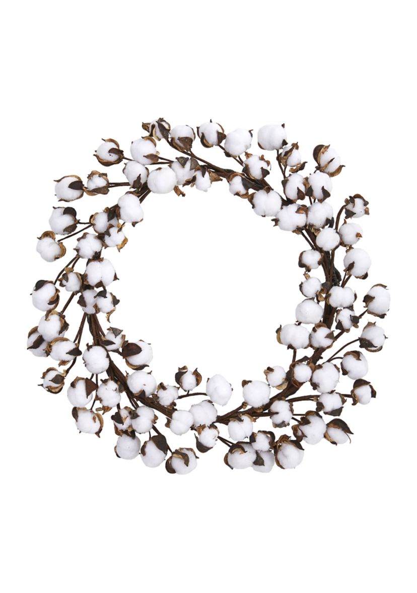20" Cotton Ball Wreath