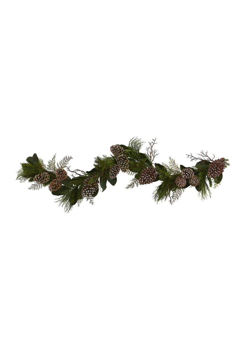 6 Pinecone and Pine Artificial Garland