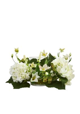 Hydrangea Artificial Arrangement Candelabrum