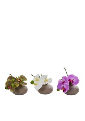 Phalaenopsis Orchid Artificial Arrangement, Set of 3