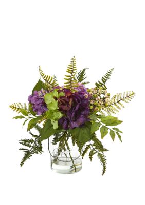 14 Inch Hydrangea and Berry Artificial Arrangement