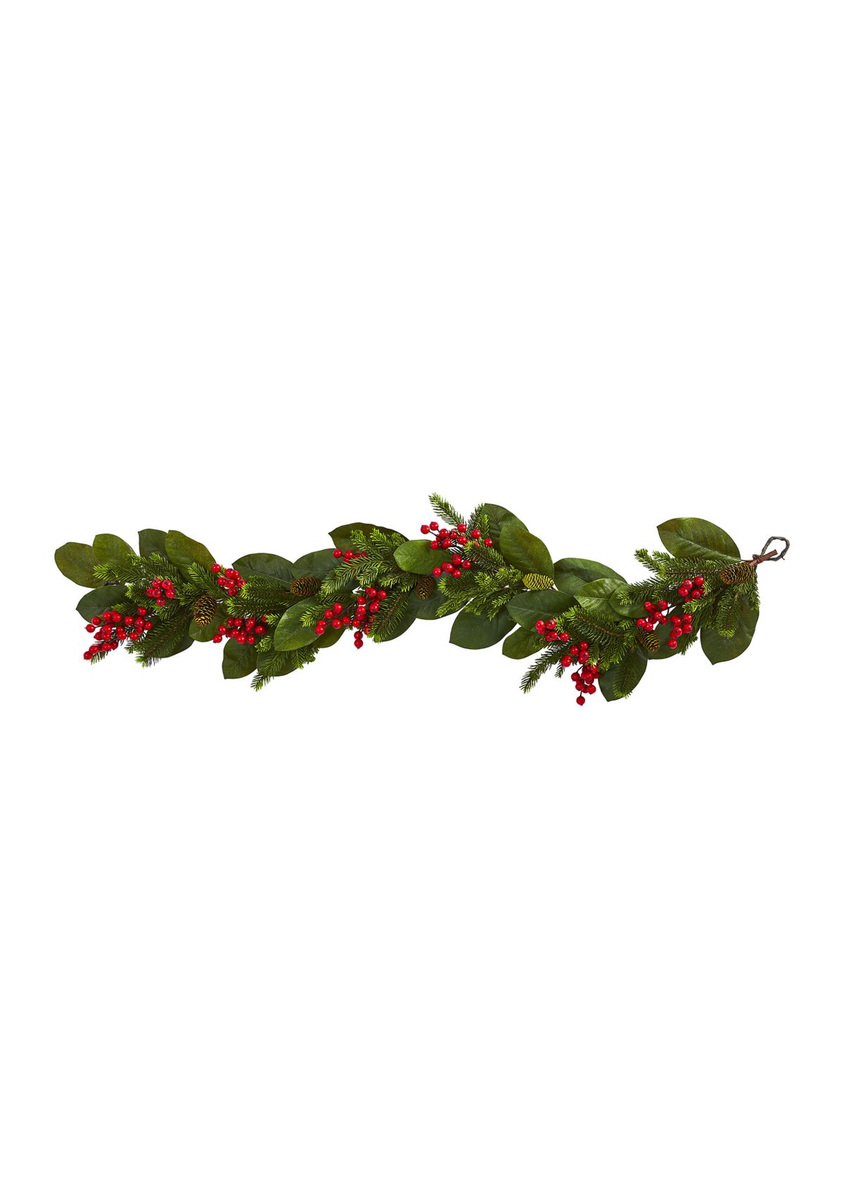 5 Foot Magnolia Berry Pine Artificial Garland