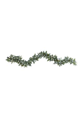 Nearly Natural 6.5 Foot Olive Artificial Garland, Green