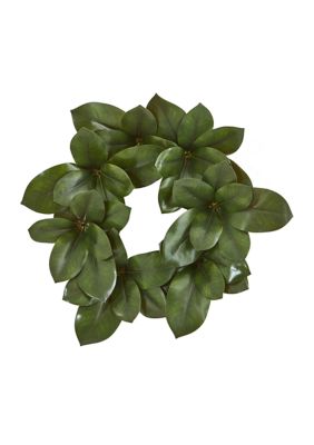 22in. Magnolia Leaf Artificial Wreath