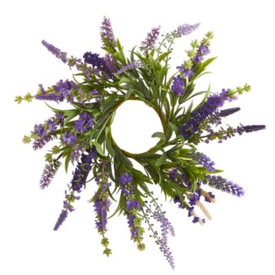 12-Inch Lavender Arrangement and 14-Inch Lavender Wreath (Set of 2)