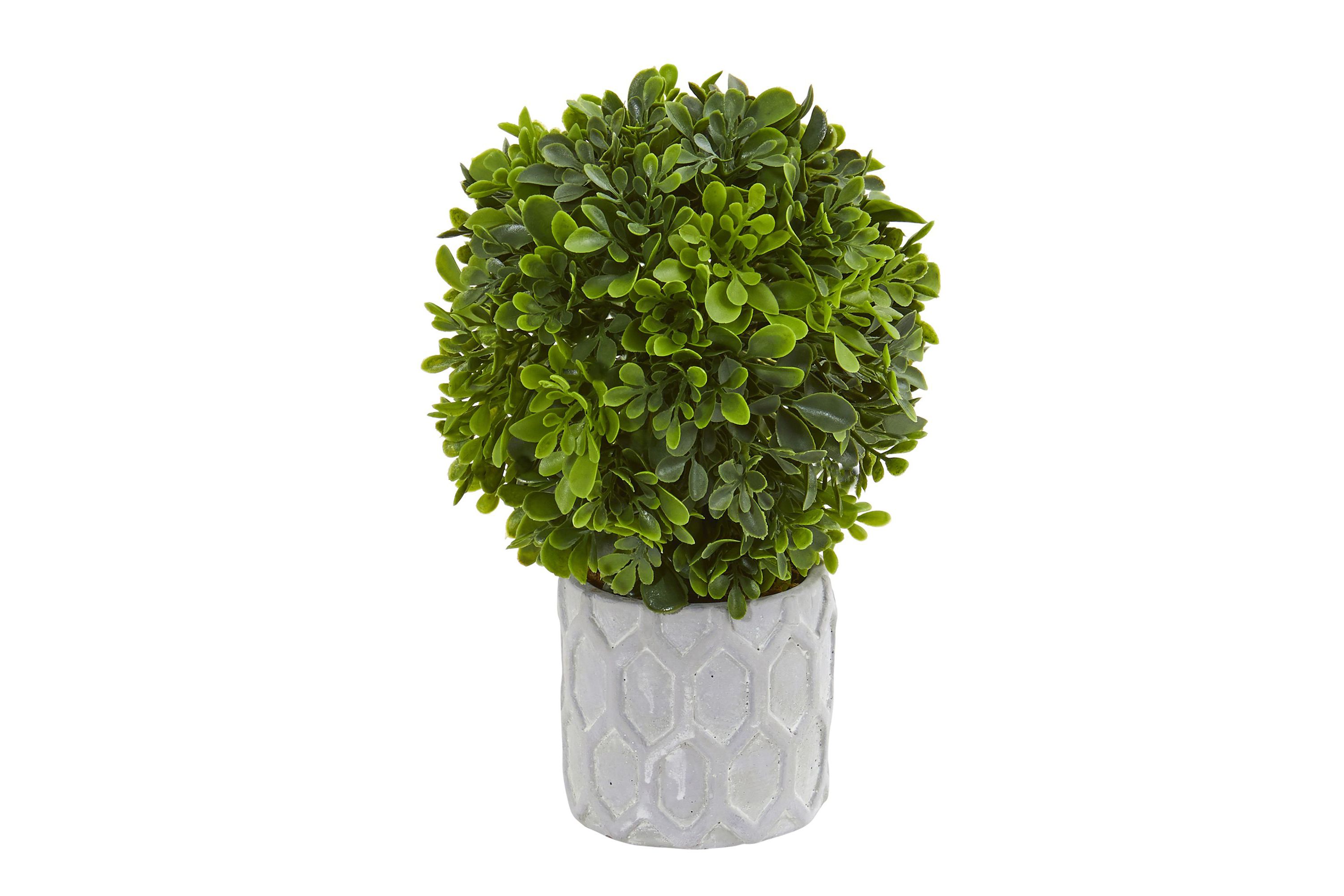 9-Inch Boxwood Artificial Mini Topiary (Set of 3)