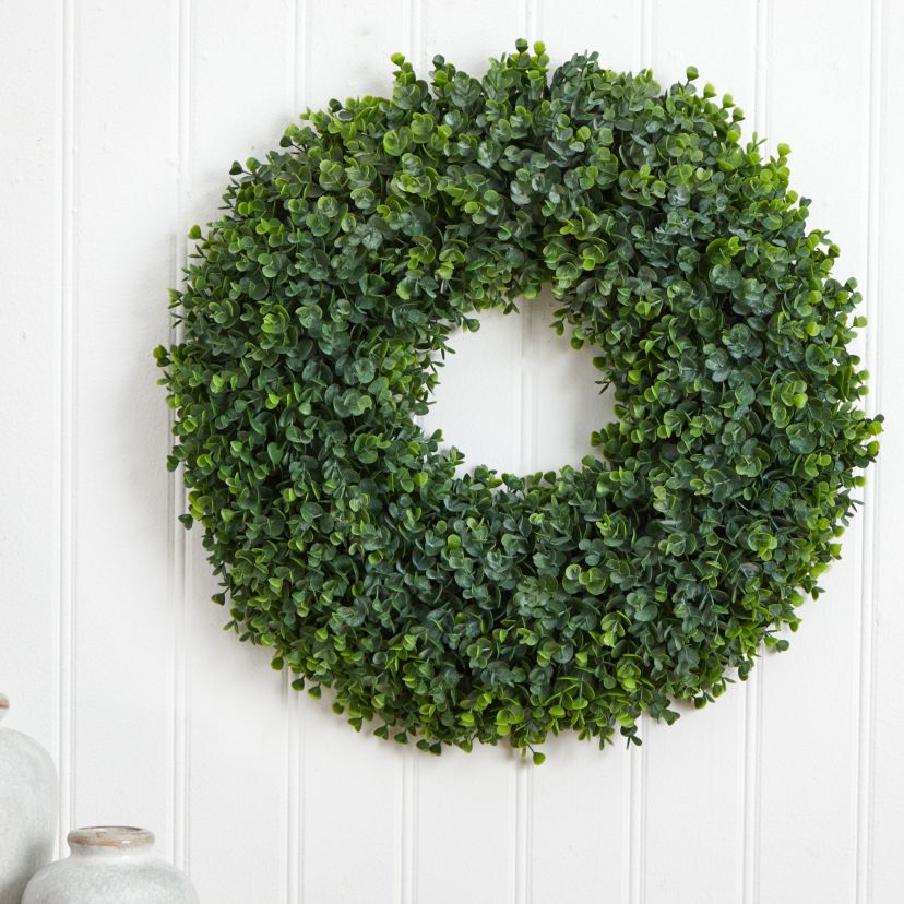 25-Inch Eucalyptus Artificial Wreath