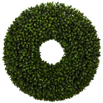 24-Inch Boxwood Artificial Wreath