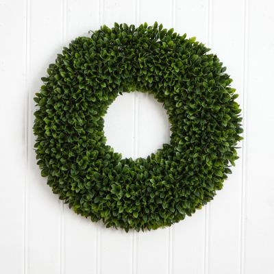 24-Inch Boxwood Artificial Wreath