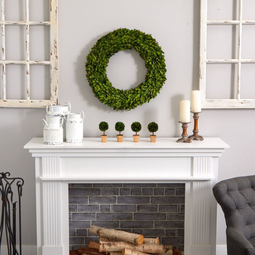 24-Inch Preserved Boxwood Wreath